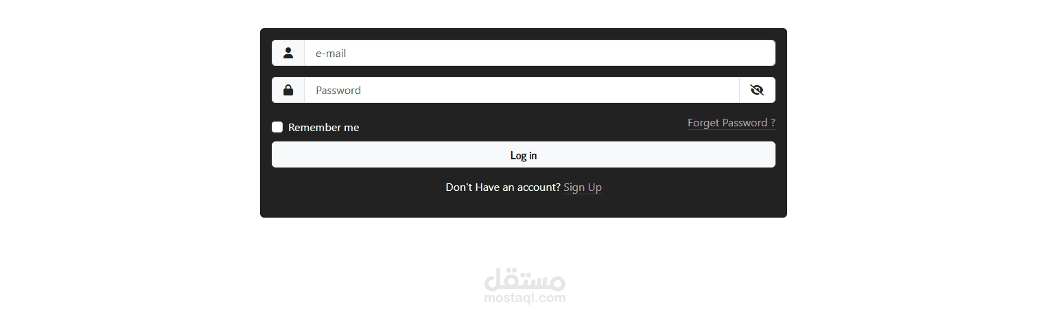 login form