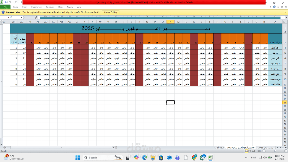 تنظيم وإدارة جداول مبيعات وقواعد بيانات تجارية على Excel