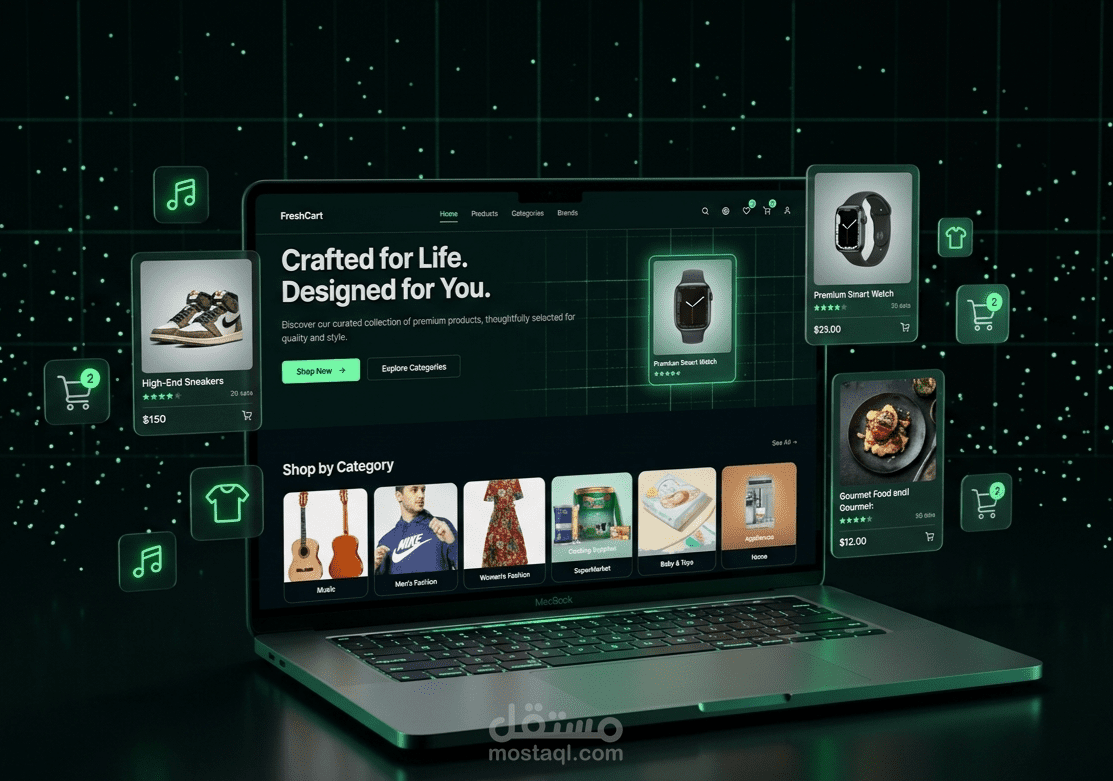 منصة تجارة إلكترونية متكاملة - Fresh Cart