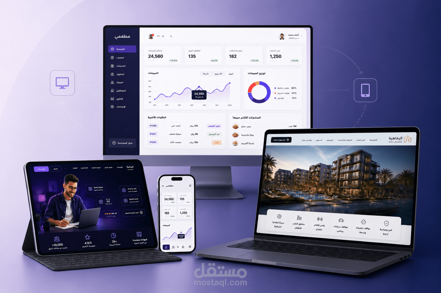 تصميم صفحات هبوط Landing Page عصرية ومتجاوبة علي كل الشاشات