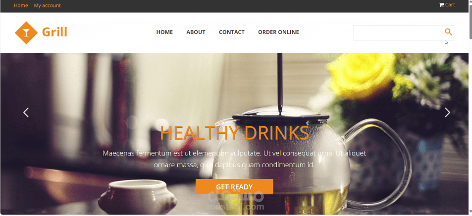 تصميم واجهة موقع مطعم عصري متجاوب | Grill Restaurant Website