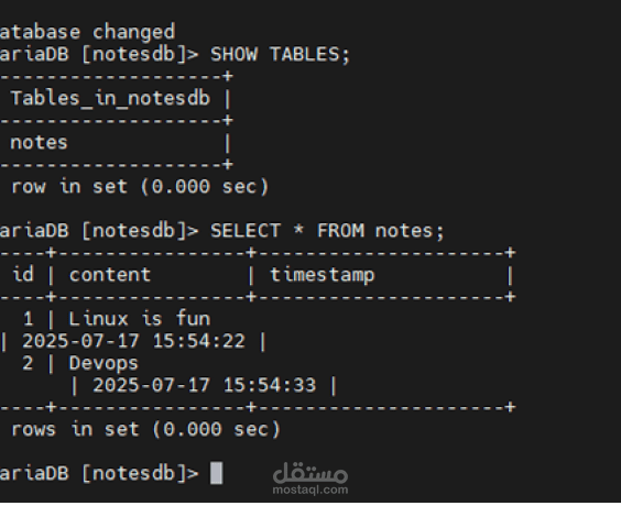 Note taking app Deployment and Backup Setup