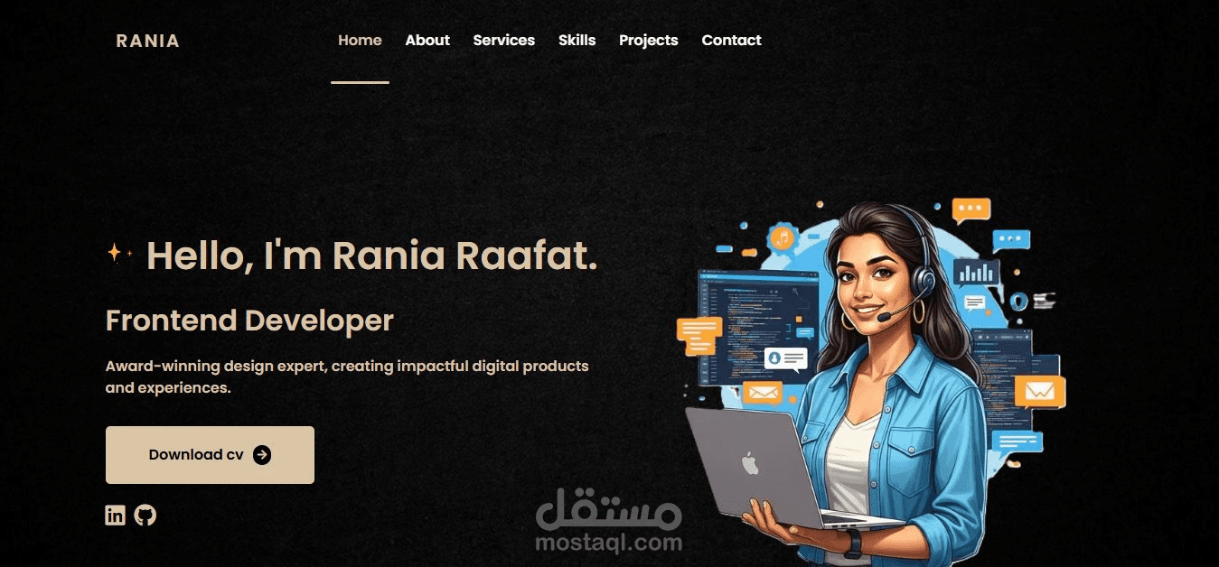 مشروع موقع شخصي