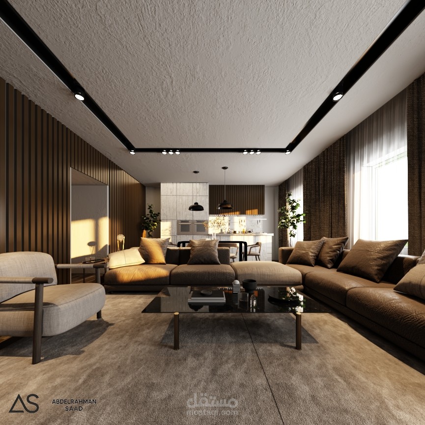 تصميم لغرفة معيشه مودرن
