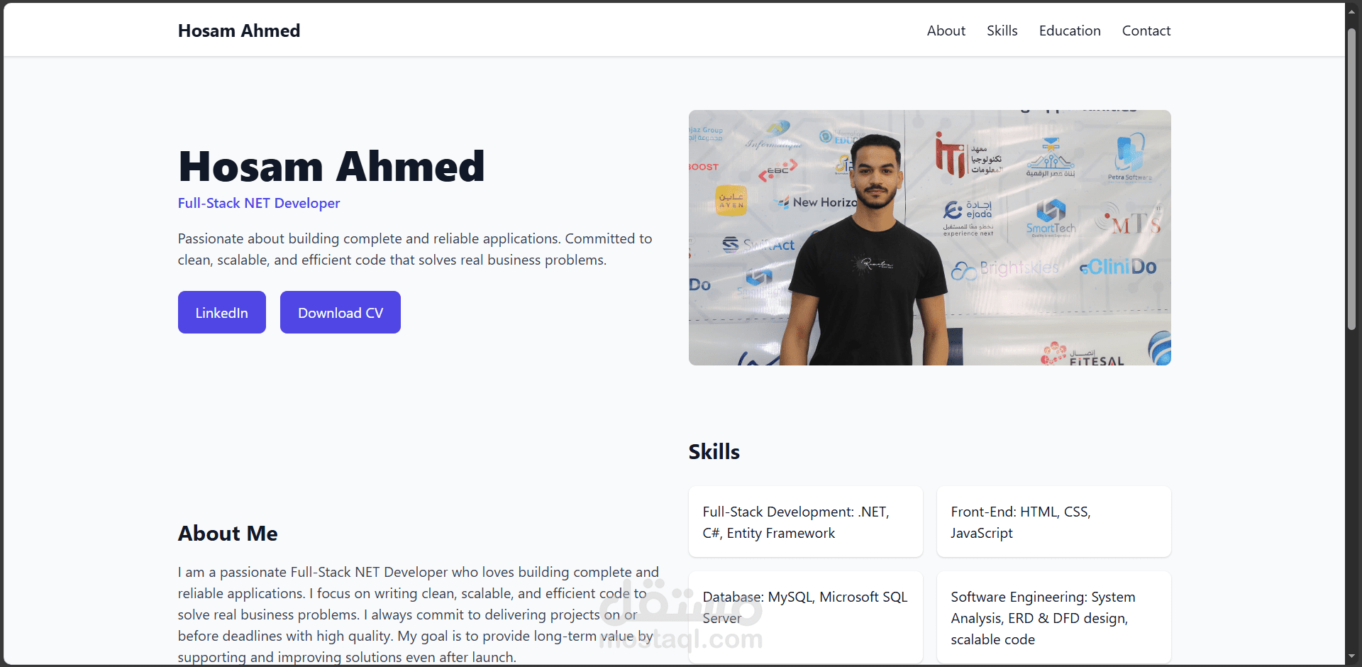 عمل Website portfolio