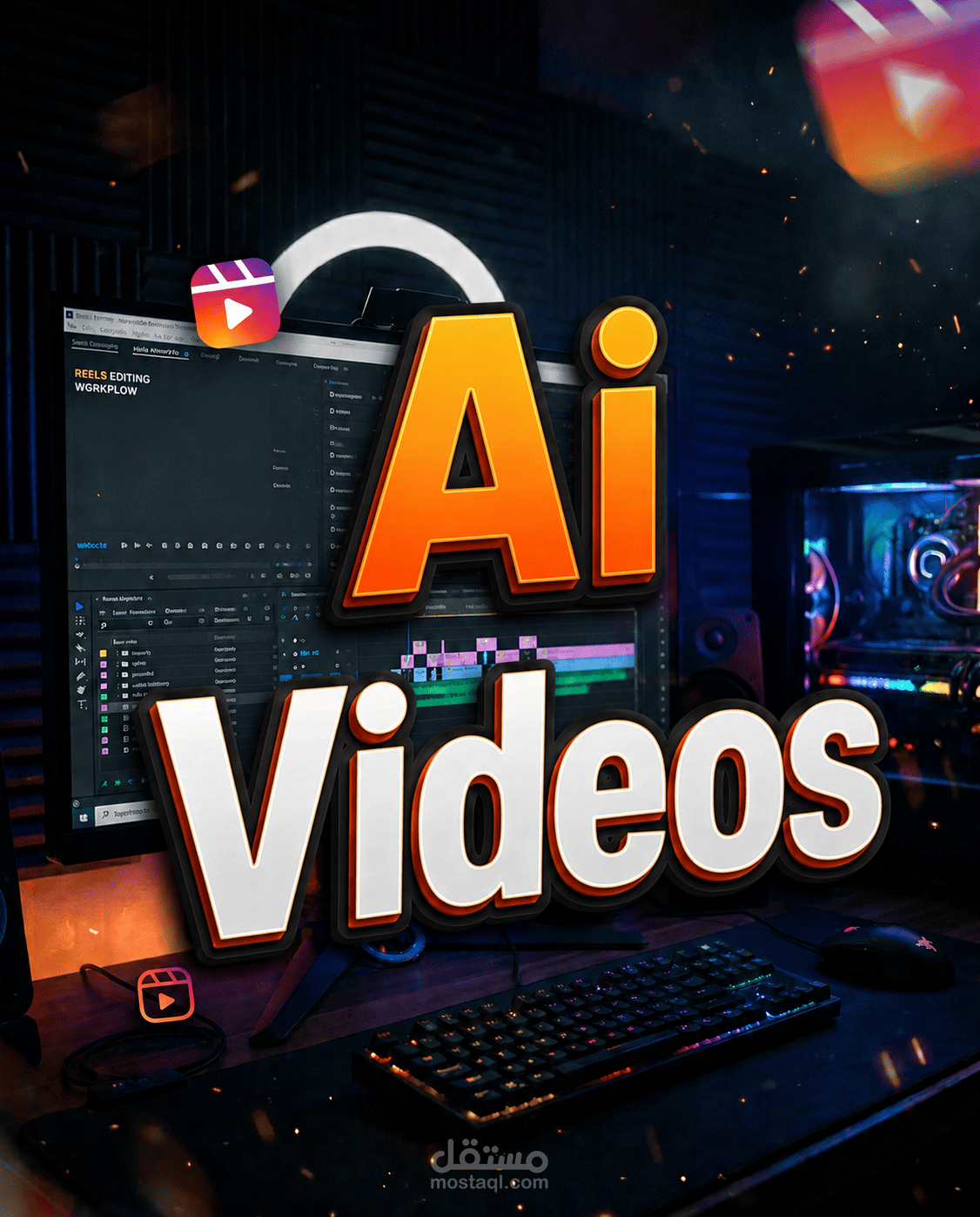 مونتاج إعلان احترافي بدون ظهور شخص باستخدام Ai