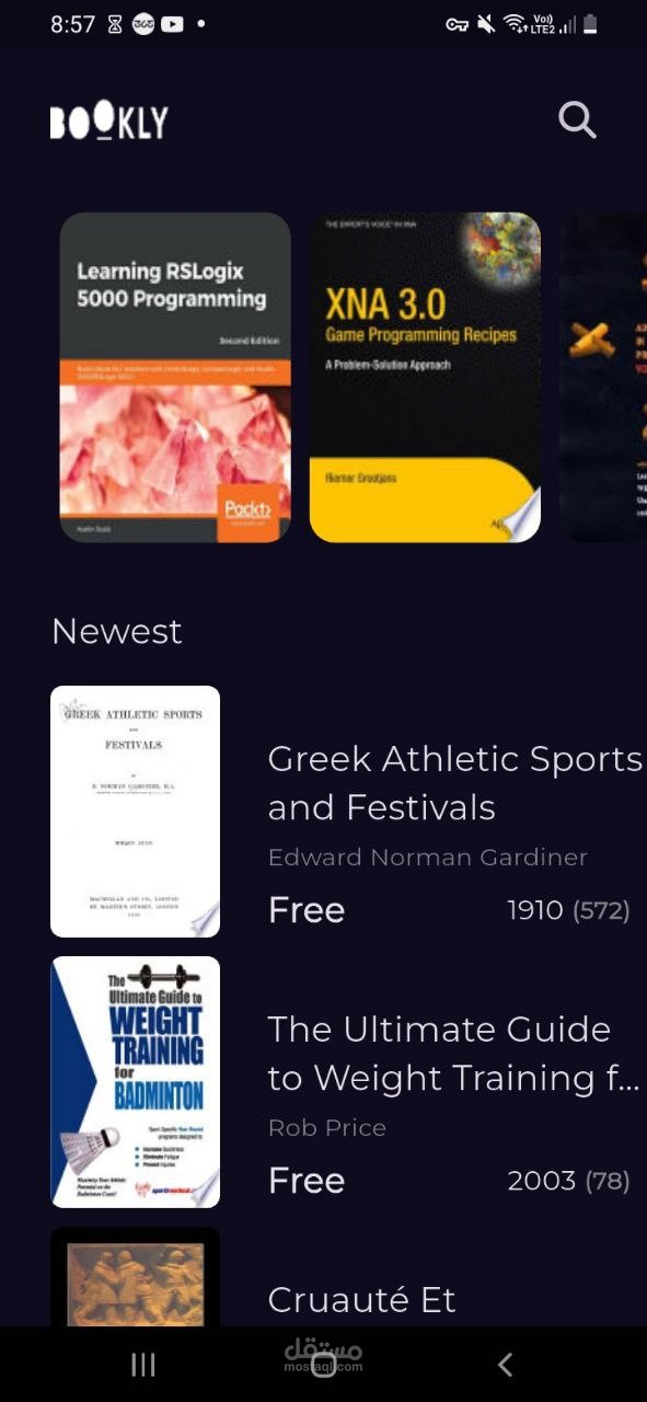 تطبيق Bookly لإدارة الكتب – Flutter