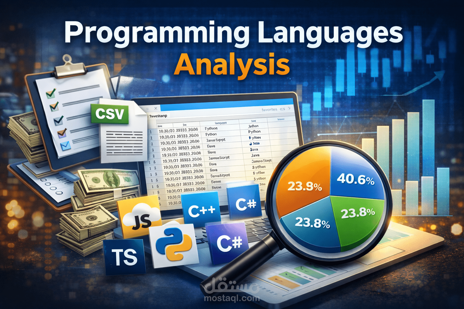 تحليل تفضيلات لغات البرمجة من بيانات المستخدمين باستخدام Python