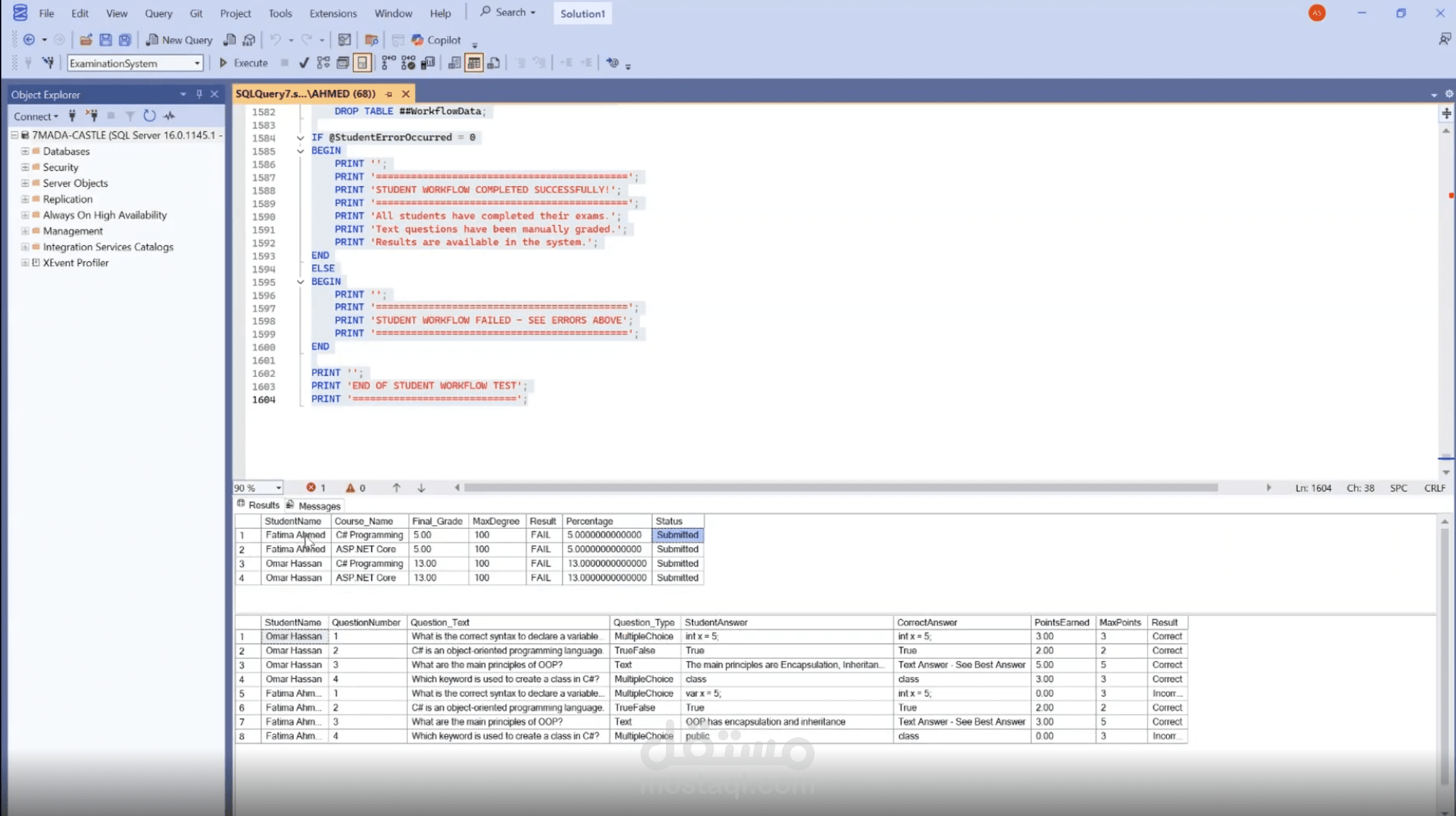 DEPI Internship Examination system project