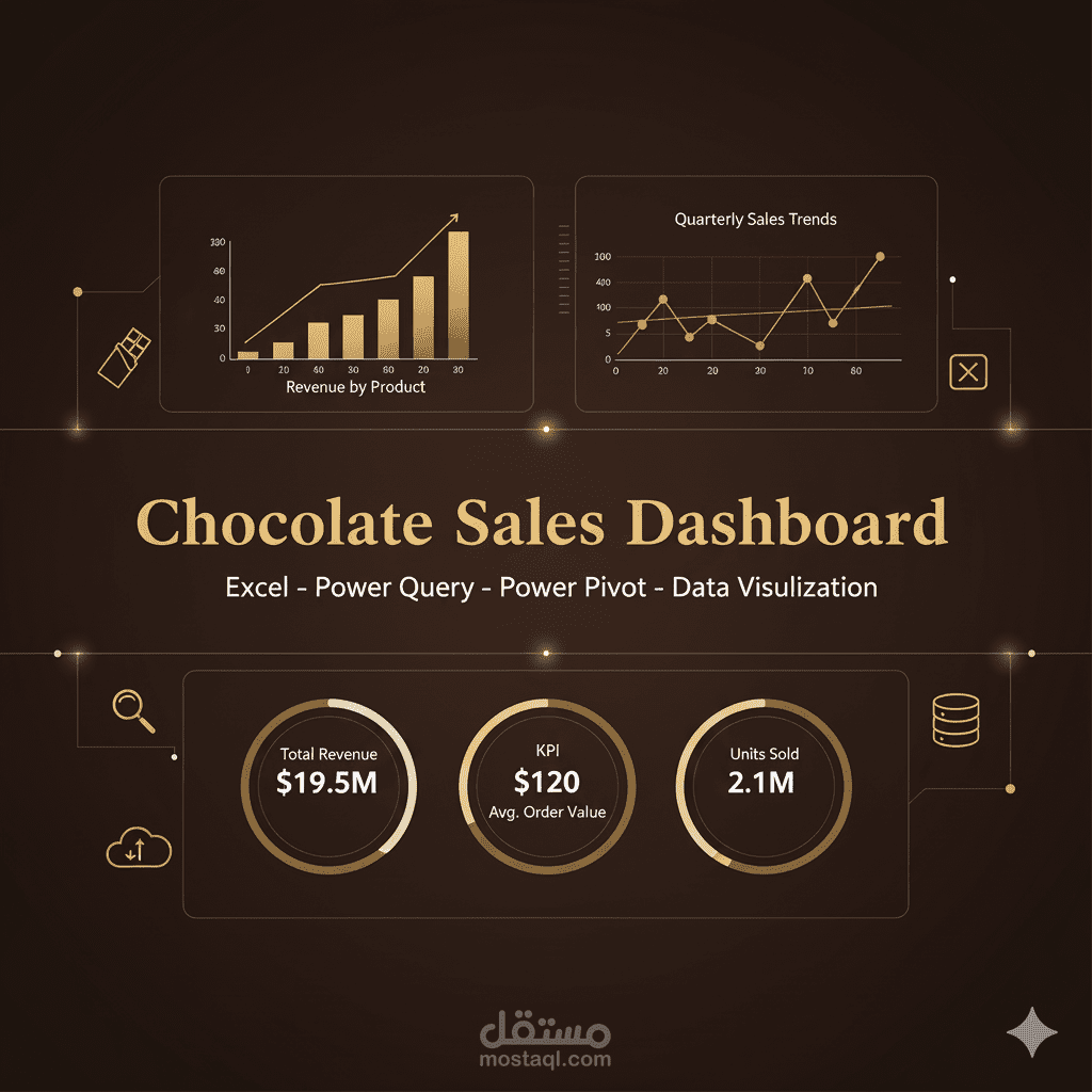 لوحة تحليلات مبيعات الشوكولاتة (Chocolate Sales Dashboard)