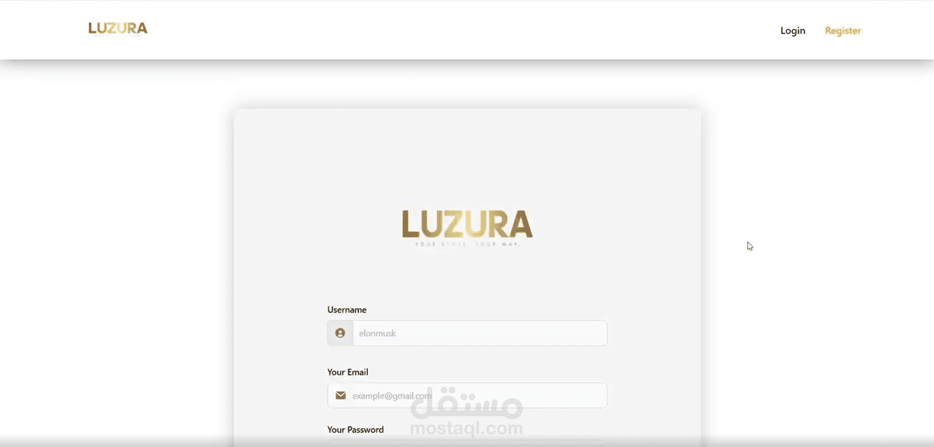 Luzura | منصة التجارة الإلكترونية