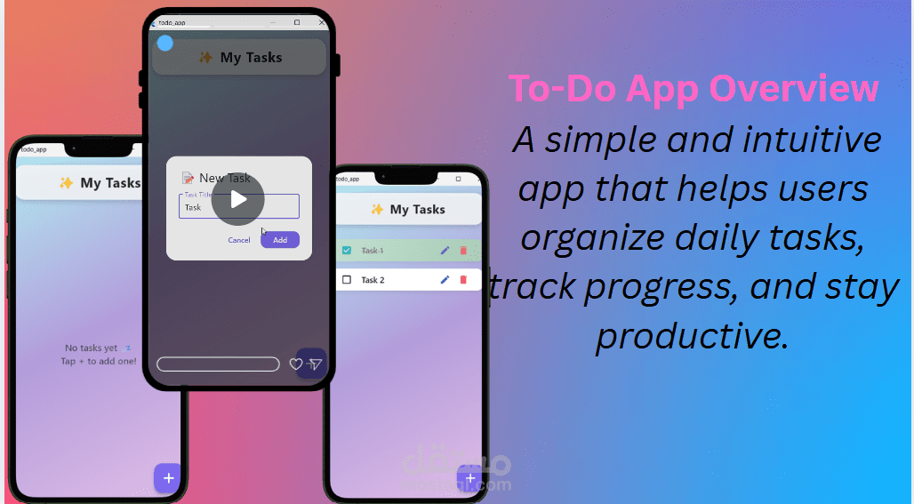 تطبيق ToDo لإدارة المهام باستخدام Flutter