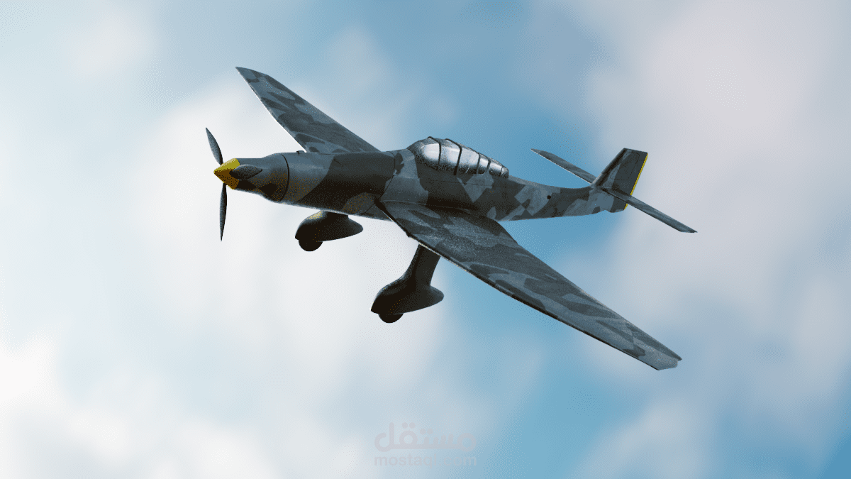 تصميم ثلاثى الابعاد لطائره حربيه Ju-87-Stuka