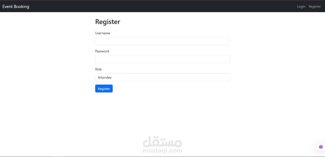 نظام حجز الفعاليات – تطبيق ويب متكامل