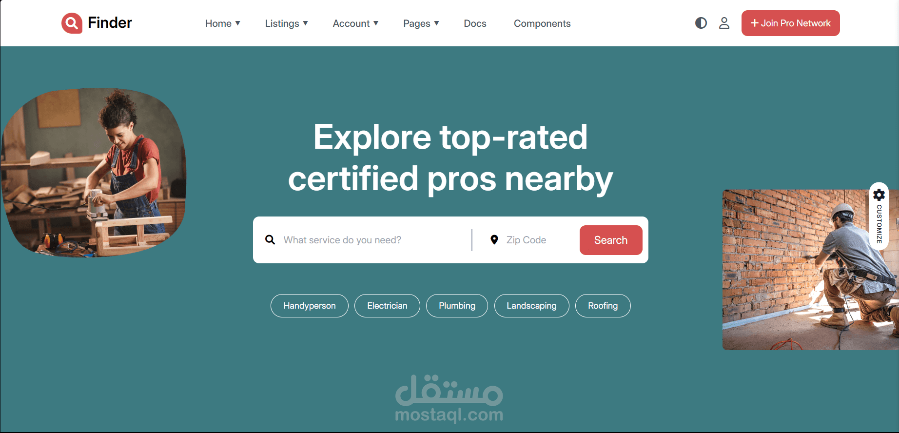 موقع Finder - منصة البحث عن المقاولين المحترفين