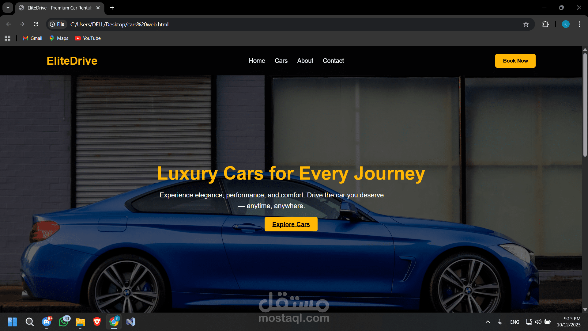 cars renting website