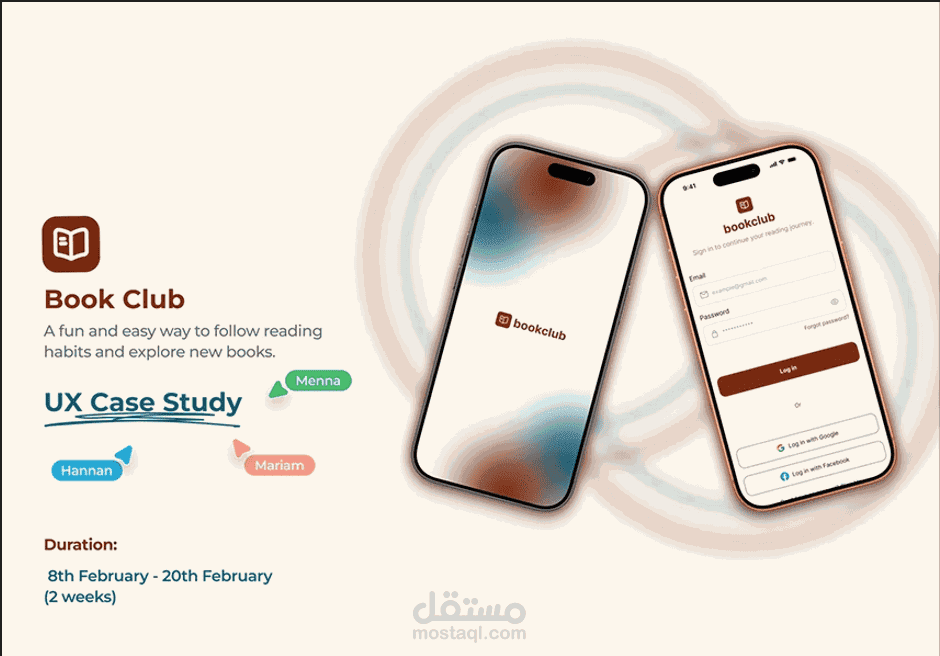 Book Club mobile app & web