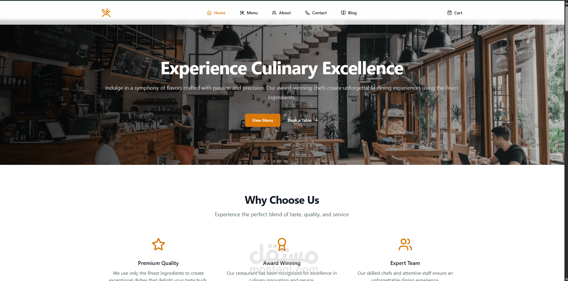 Restaurant Website – Modern Food Ordering Platform