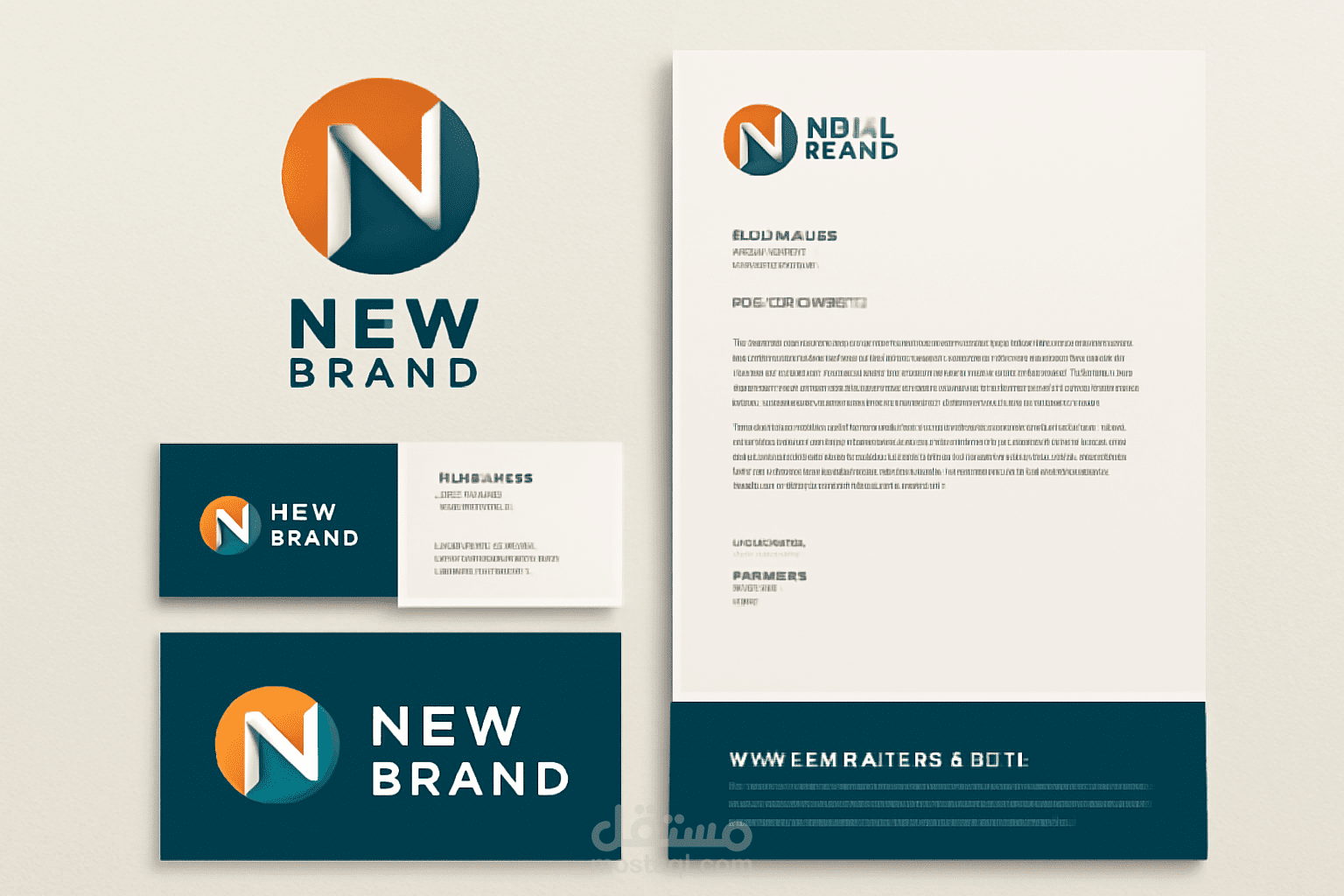 تصميم هوية بصرية كاملة لعلامة تجارية