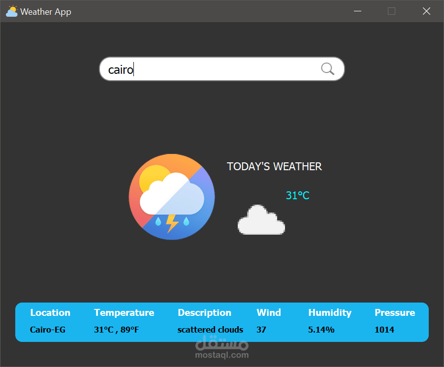 مشروع عرض الطقس على شكل صفحة ويب بإستخدام دوكر وجيت هب اكشنز و انسيبل