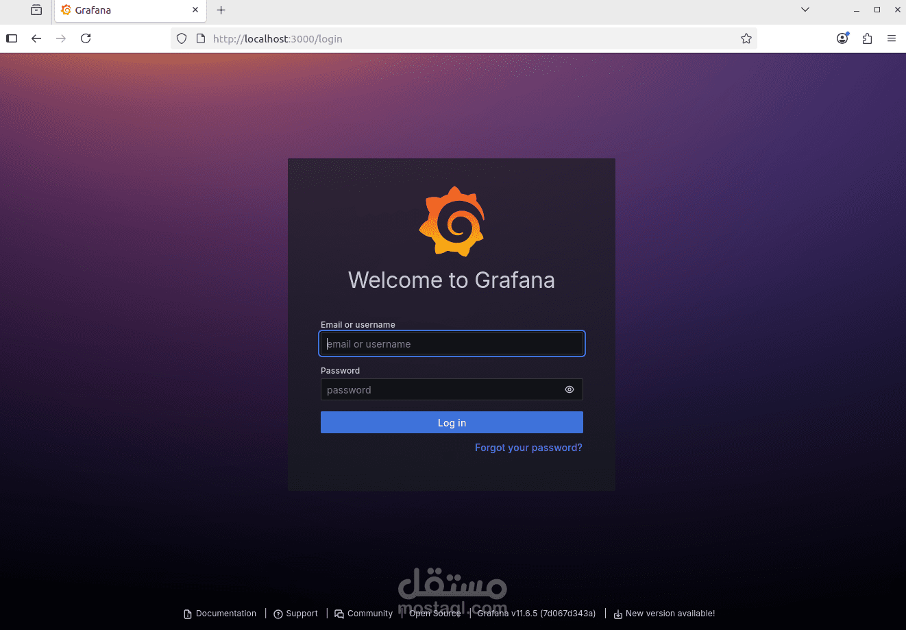 dockerized-grafana عمل docker file وتسطيب المرفقات اللازمه
