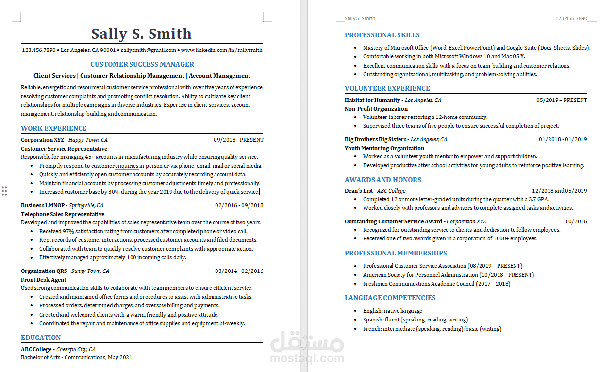 تصميم سيرة ذاتية احترافية (CV Design & Writing)