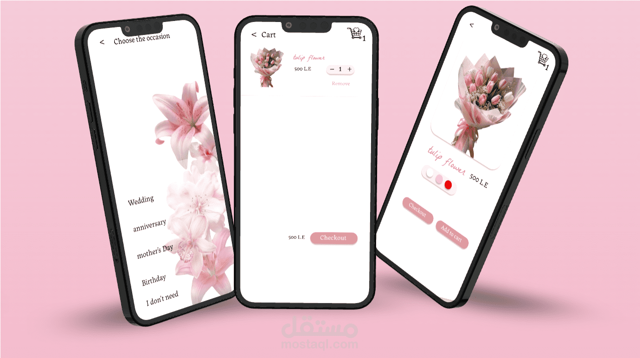Flower Delivery App – UI/UX Design ( Designing 15 Screens)