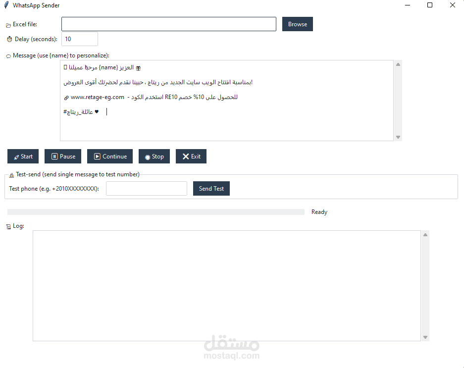 whatsApp sender AUTOMATED