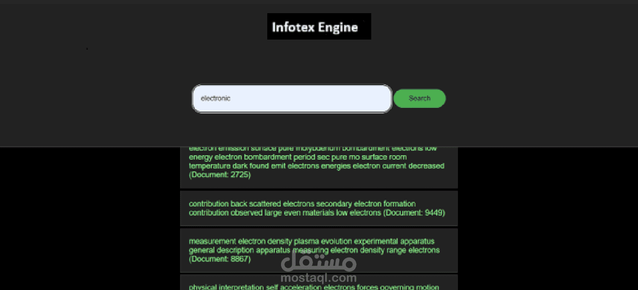 محرك بحث علمي – Infotex Search Engine