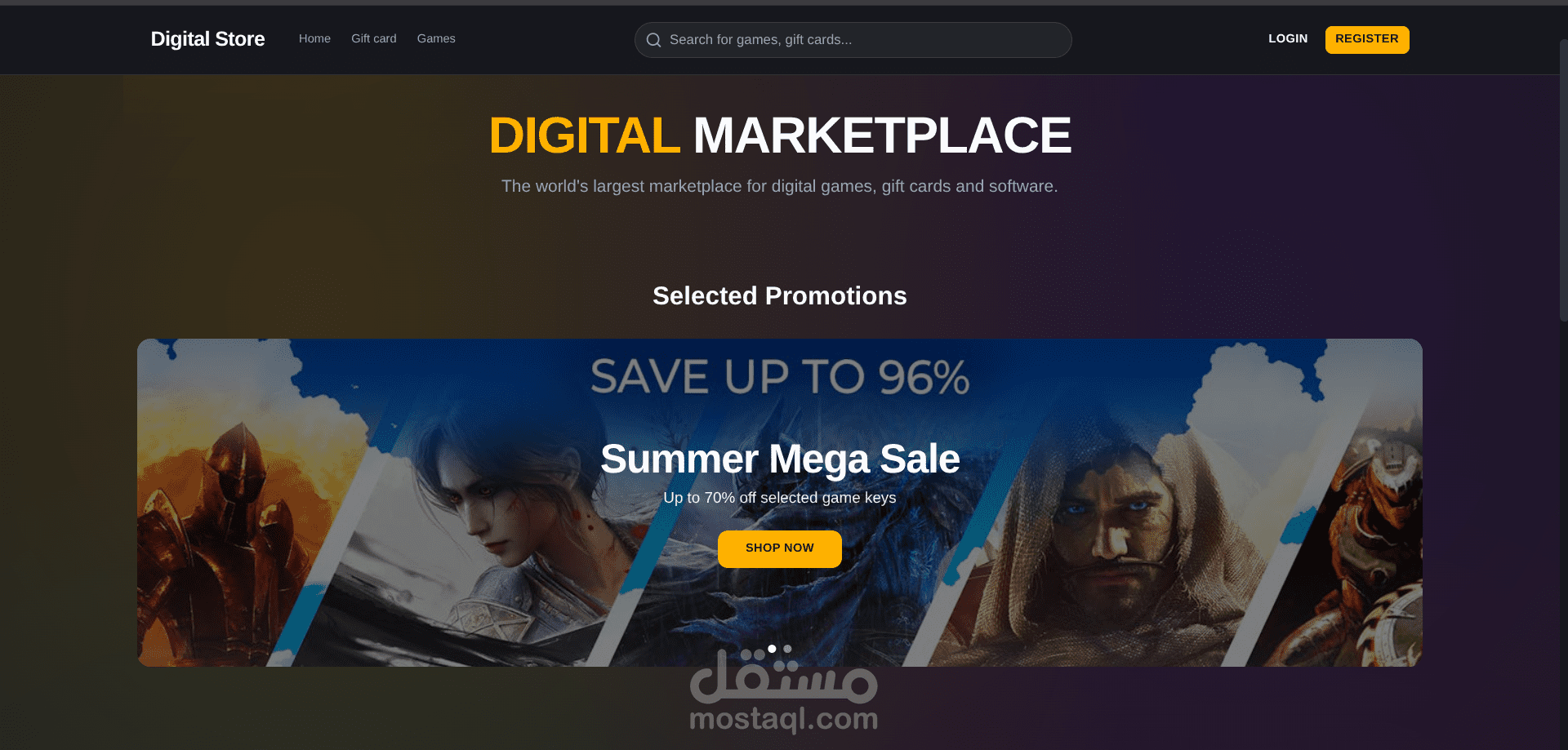 منصة بيع منتجات الكترونية