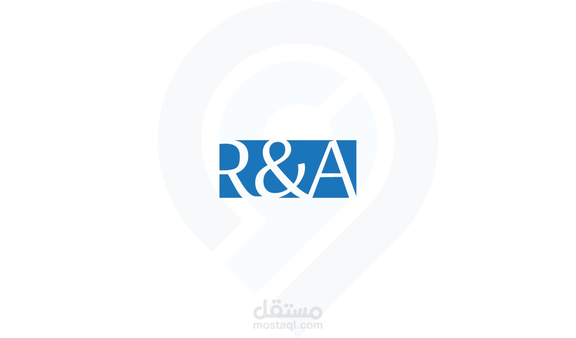 شعار لشركة ملابس r&a