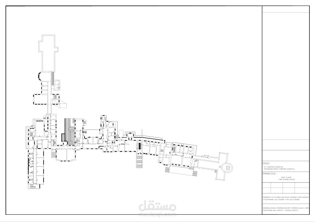 تصميم ثنائى الابعاد للطابق الثاني لنفس المبني بالإضافة إلي طابقين آخرين قمت بتصميمها ايضا