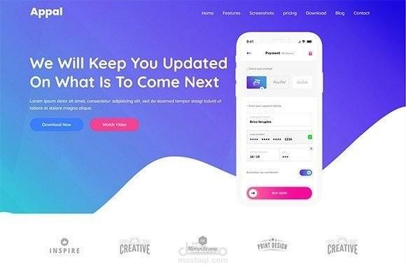 landing and one page