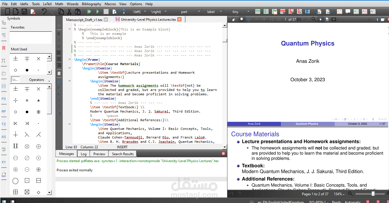 University-Level Physics Lectures