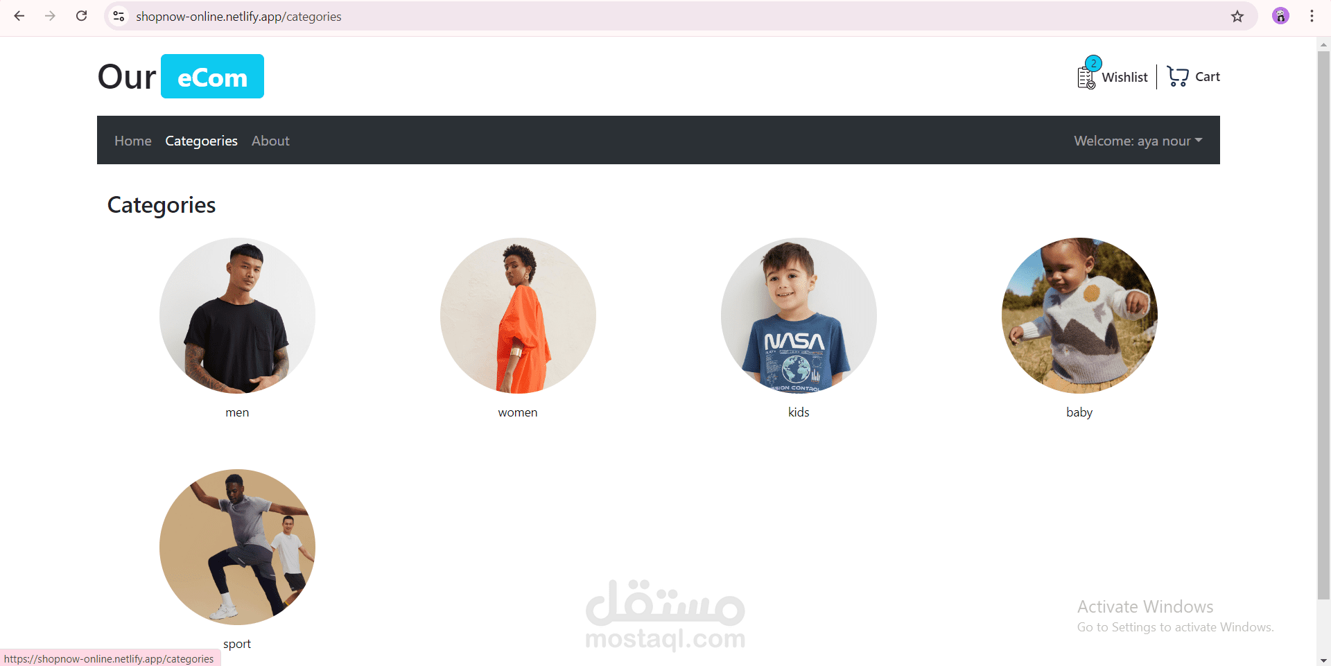 تصميم وتطوير متجر إلكتروني احترافي لعرض وبيع المنتجات (E-commerce Web Application)