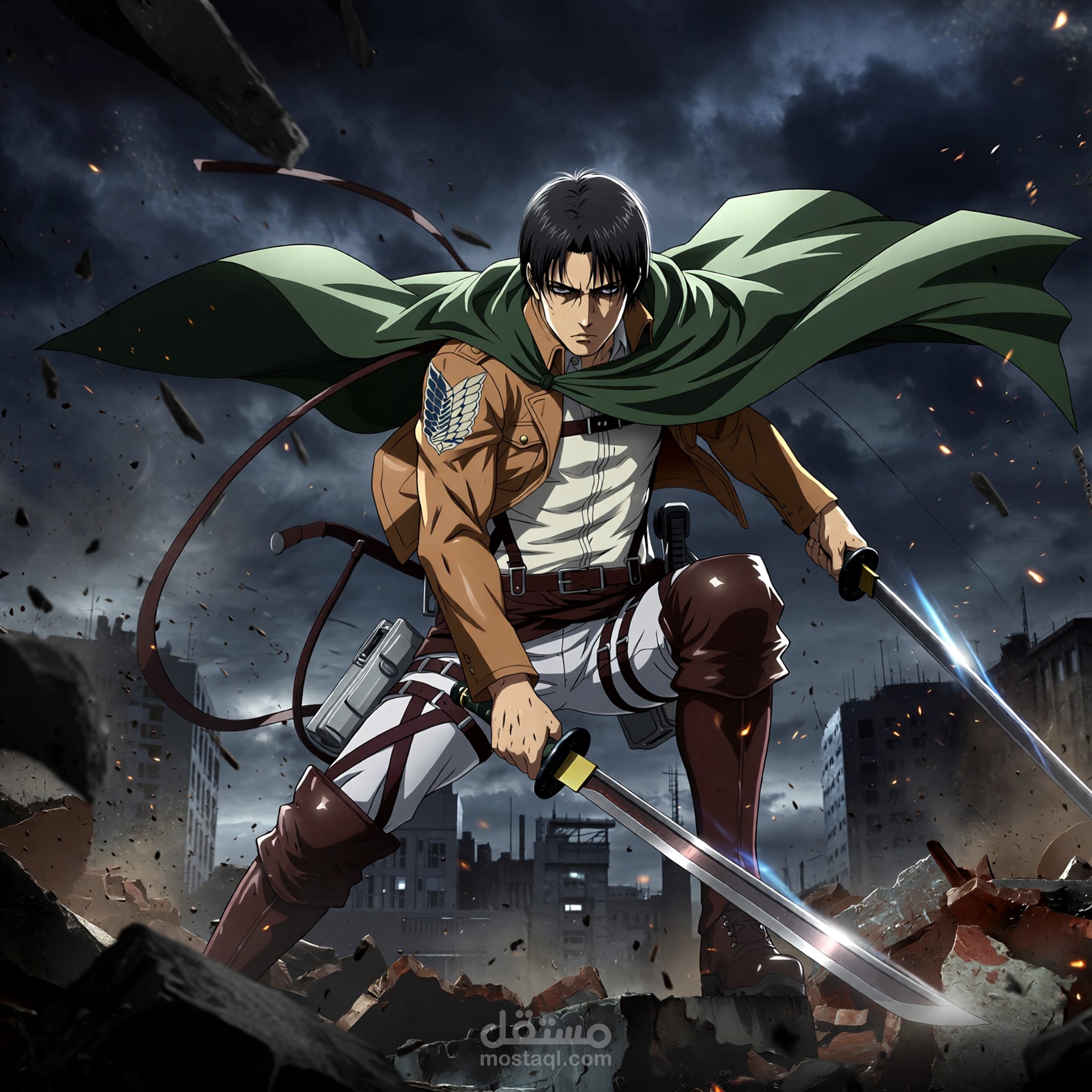 attack on titan - ليفاي أكرمان