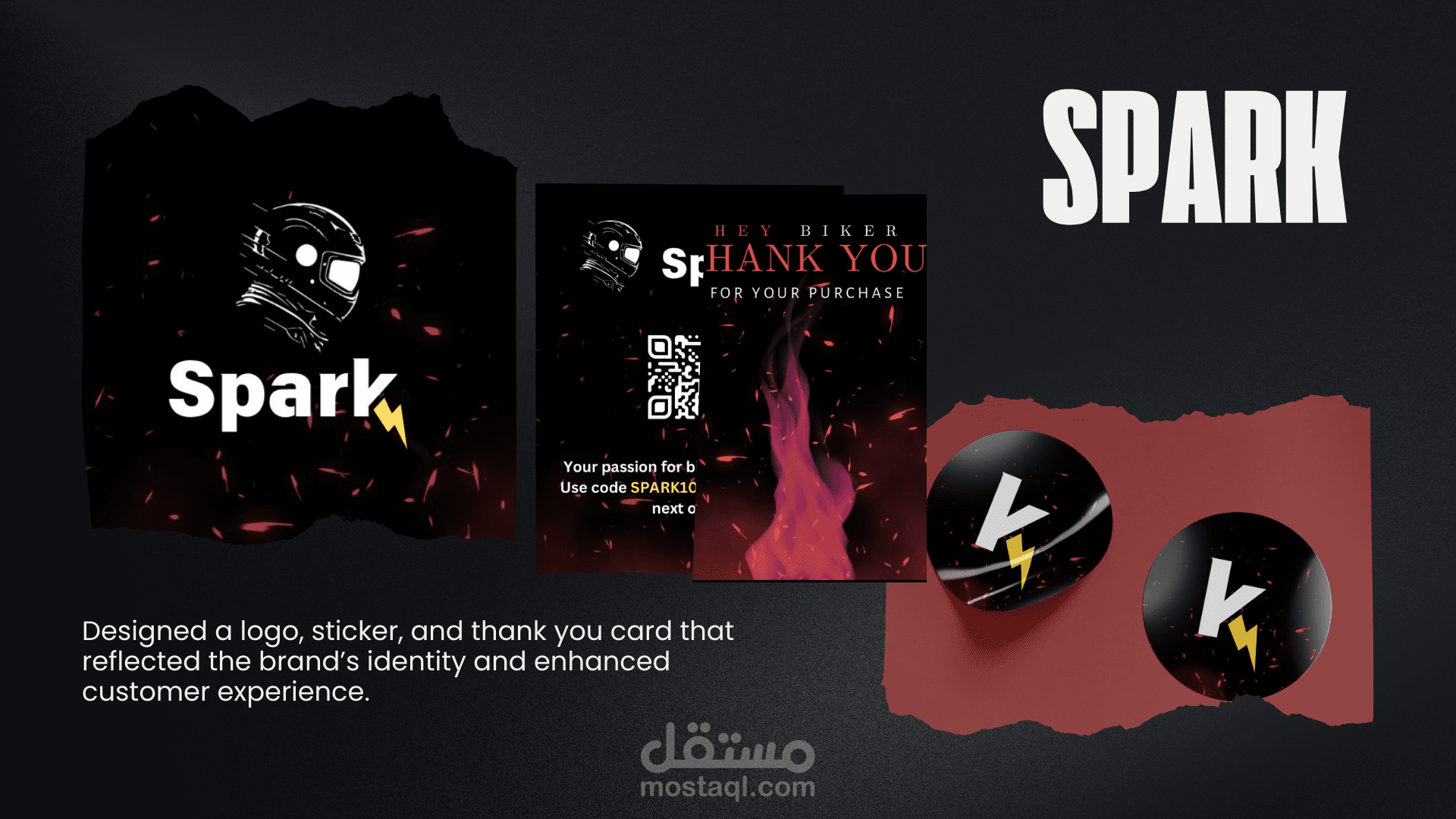 تصميم شعار وهوية بصرية لبراند إكسسوار موتوسيكلات في مصر