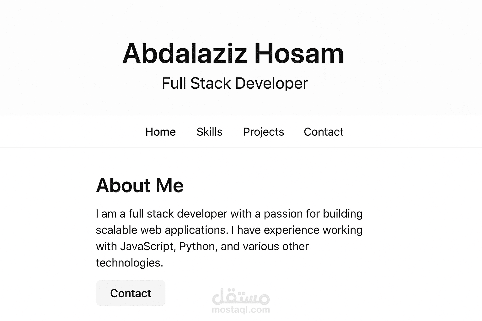 Personal Portfolio Website