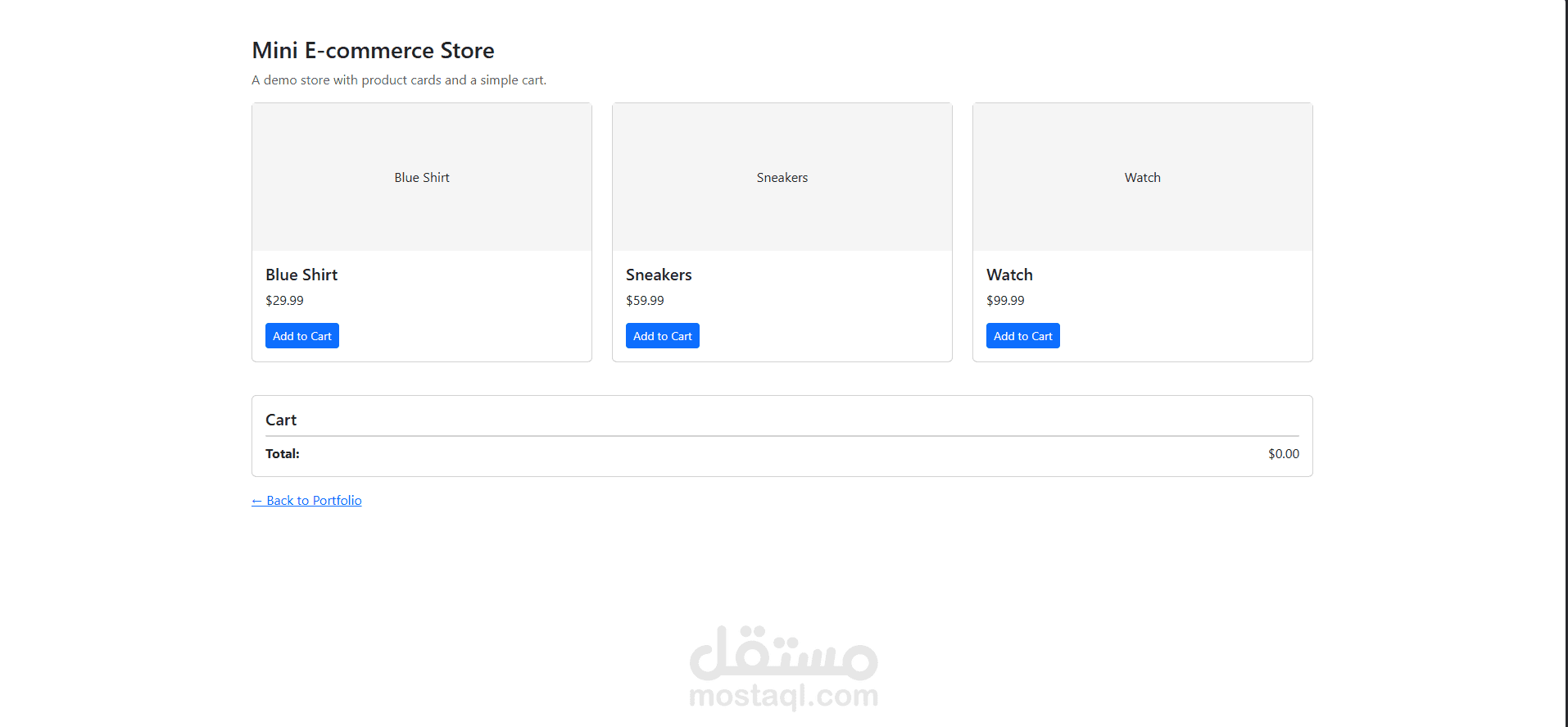 Mini E-commerce Store