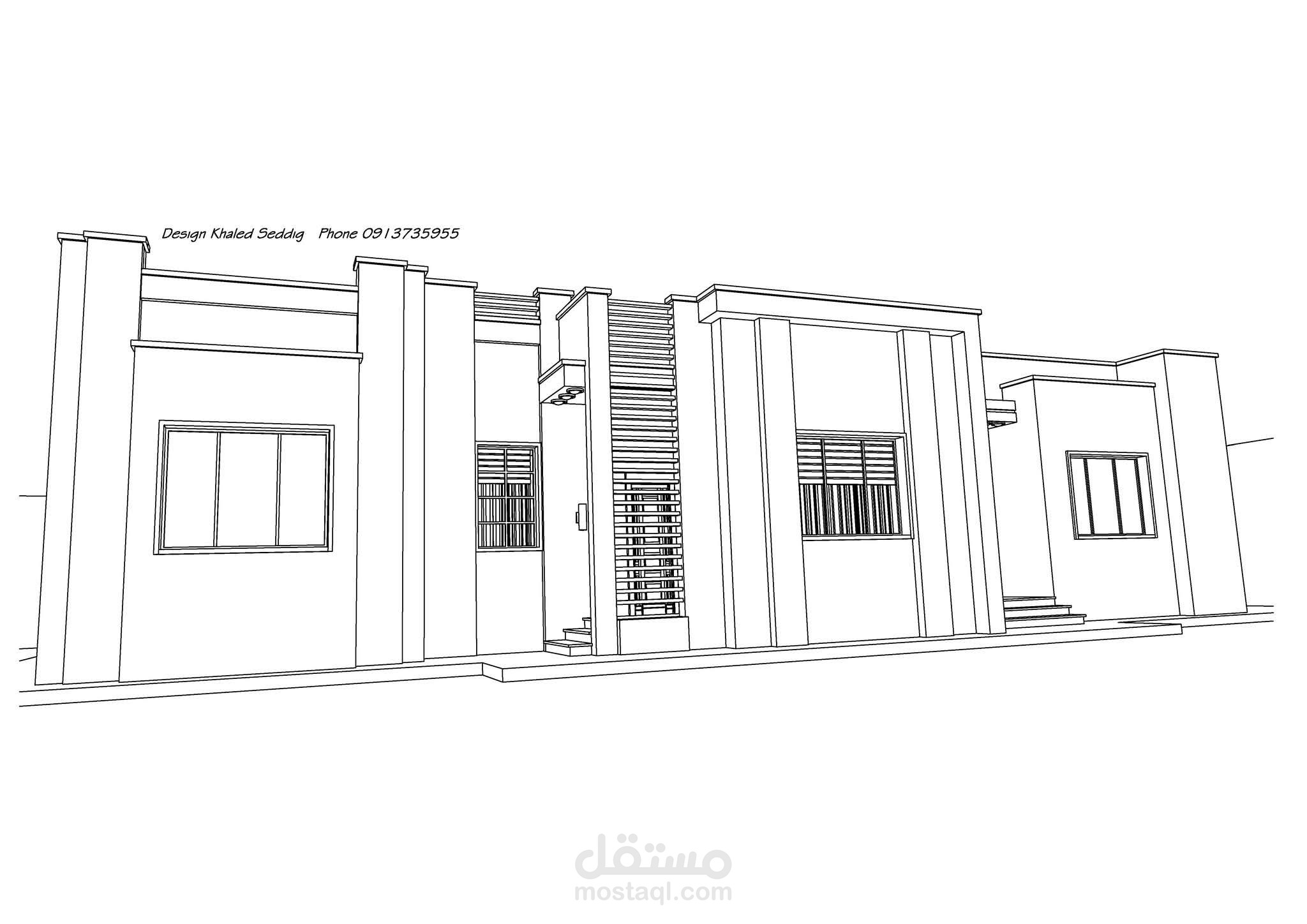 ساقوم بعمل مخطط معماري وتصميم داخلي