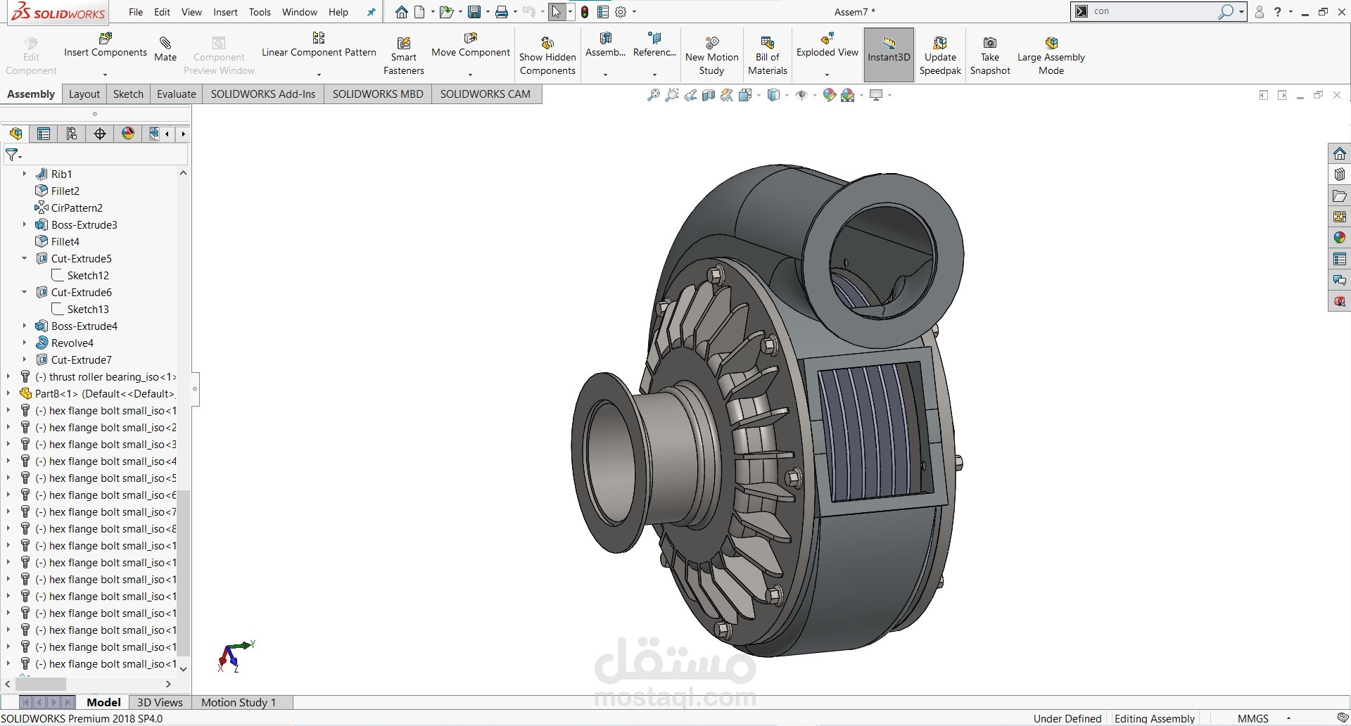 High-Performance Turbocharger Assembly | SolidWorks 3D CAD Model