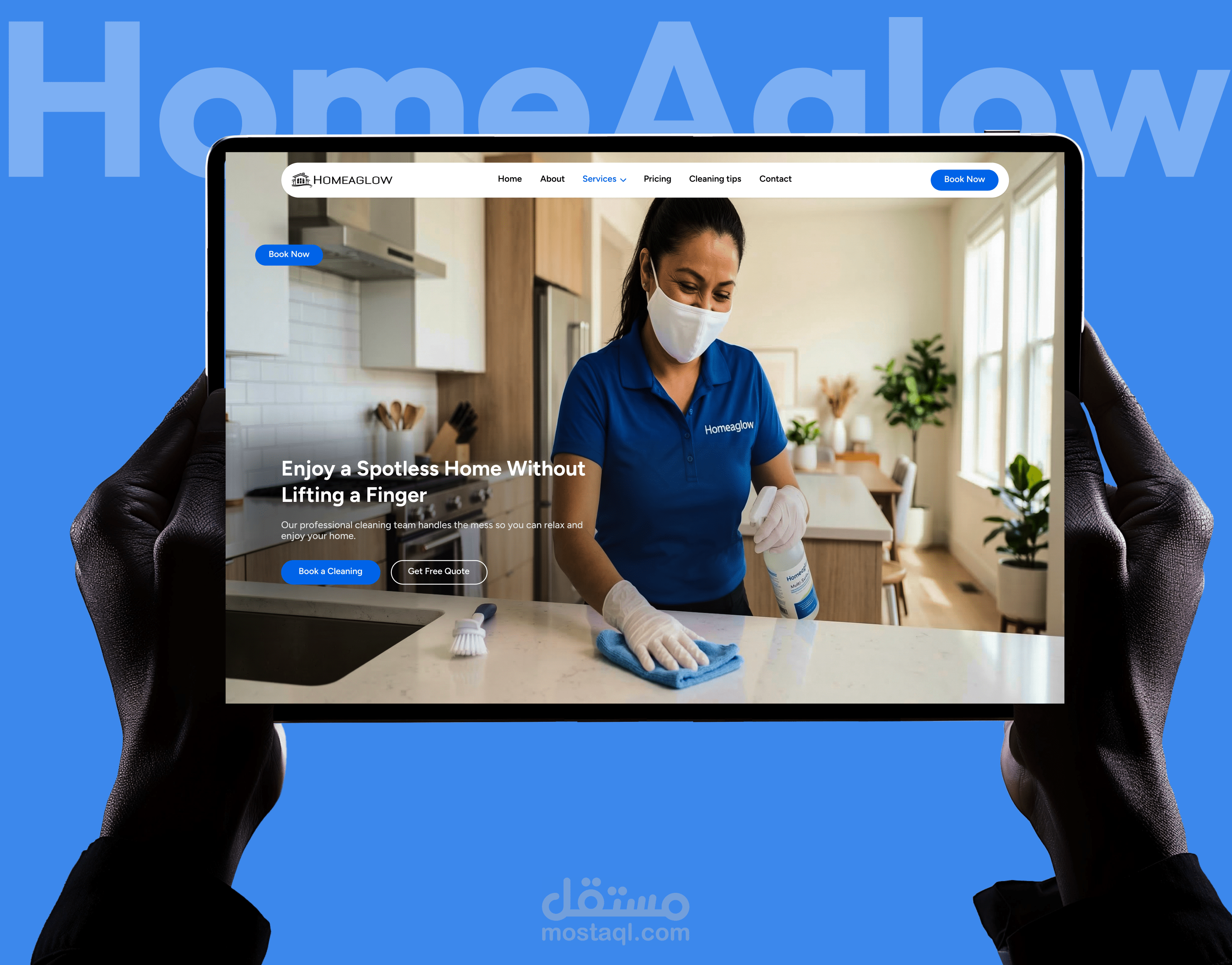 إعادة تصميم مفاهيمية لمنصة Homeaglow