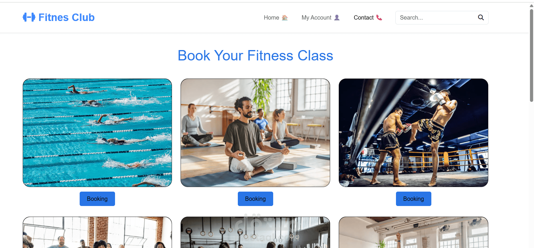 fitness class booking platform