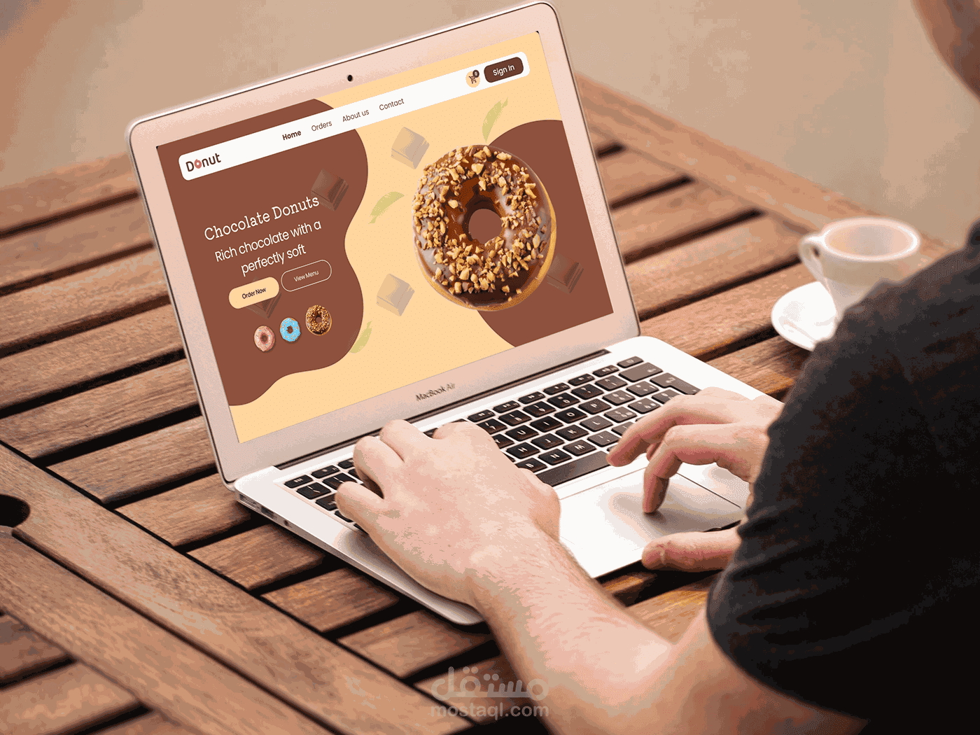 تصميم UI/UX مبتكر لمتجر دونتس يزيد الطلبات ويجذب العملاء