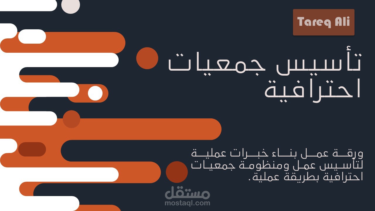 مقتطفات من عرض تقديمي بوربوينت (تأسيس جمعيات احترافية)
