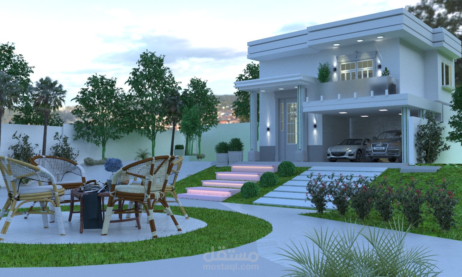 تصميم واجهات معمارية طراز المودرن