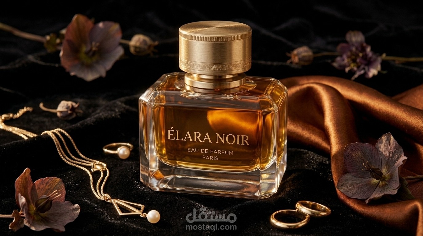 تصميم هوية وعِبوة عطر فاخر