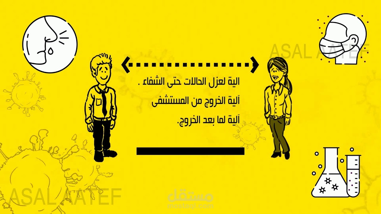 أنيميشن _فايروس كورونا _ من أعمالي