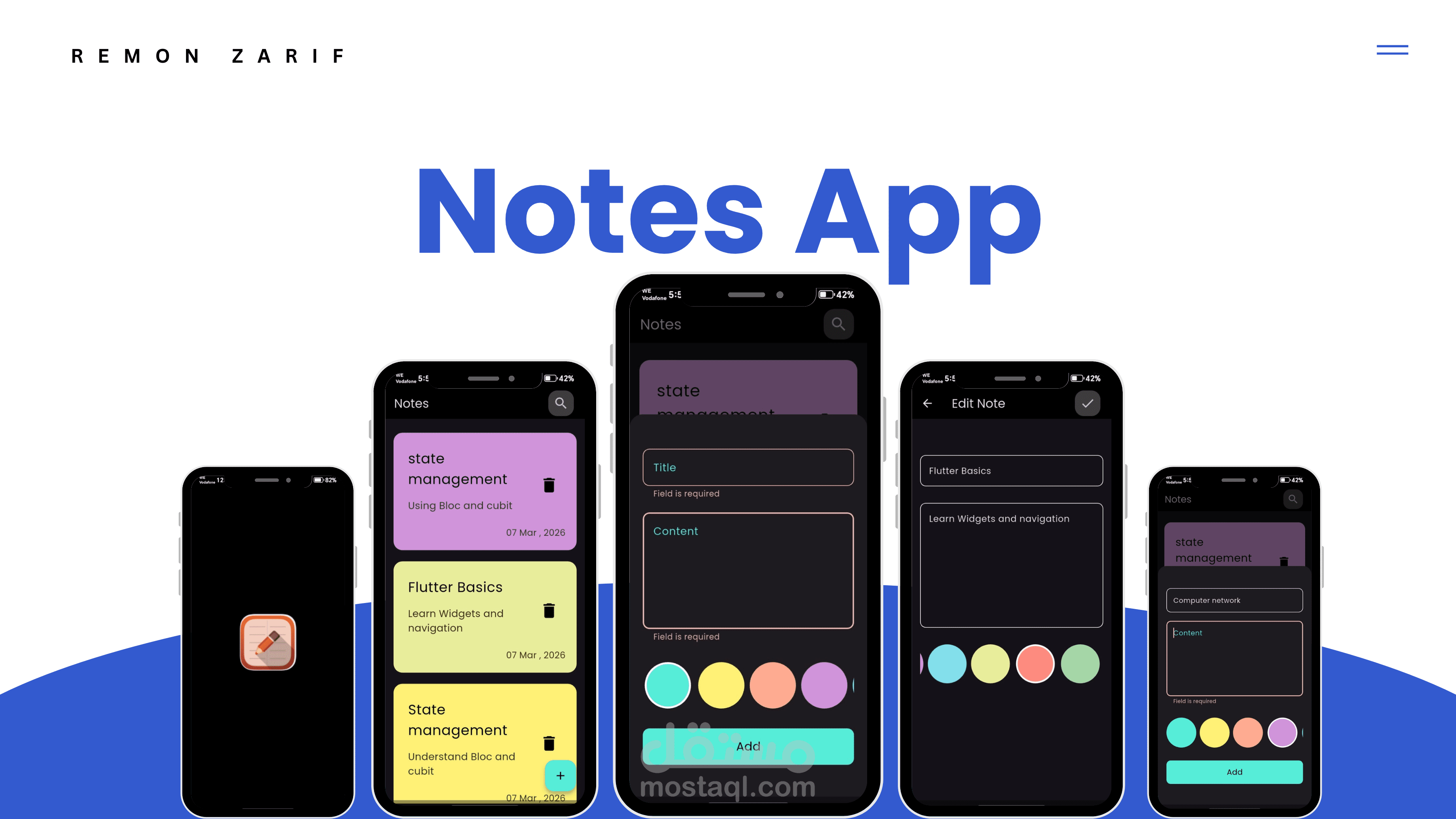 تطبيق ملاحظات Notes App