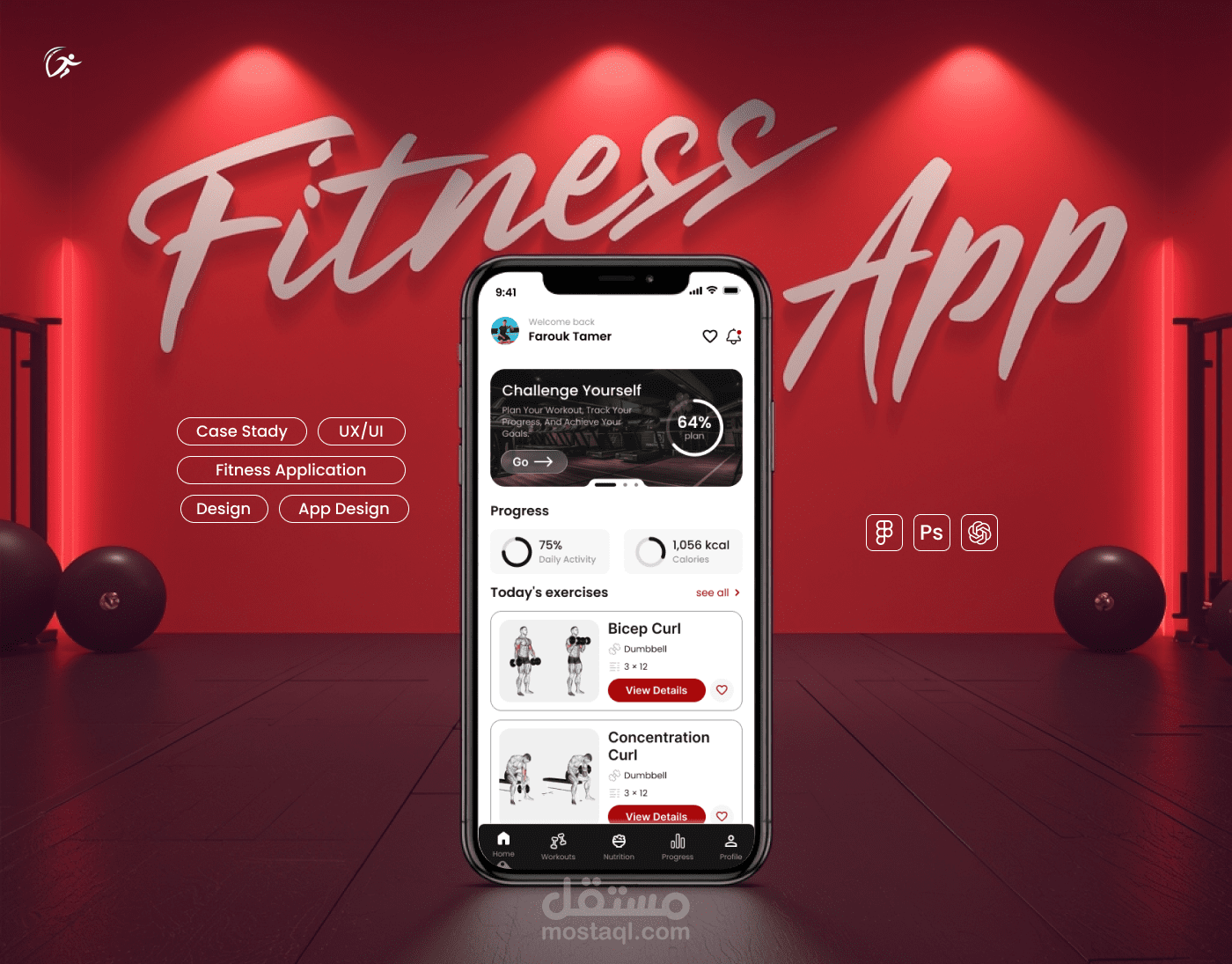 muscle up - fitness app ui/ux